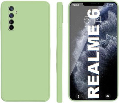 likgus Back Cover for Realme 6, Liquid Silicone Full Body Protection Shockproof Case(Green, Camera Bump Protector, Silicon, Pack of: 1)