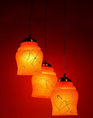 PR Prashant PR Prashant Pendent Ceiling Lamp Pendants Ceiling Lamp(Yellow, Orange)
