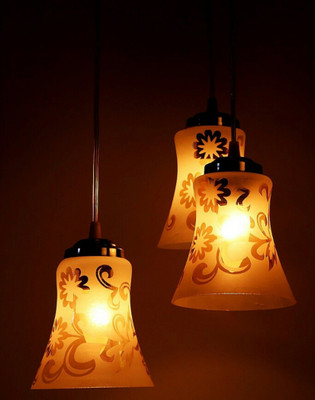PR Prashant PR Prashant Pendent Ceiling Lamp Pendants Ceiling Lamp(White, Silver)
