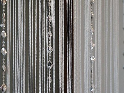 Kart Bazaar 274.32 cm (9 ft) Polyester Semi Transparent Long Door Curtain Single Curtain(Self Design, White)