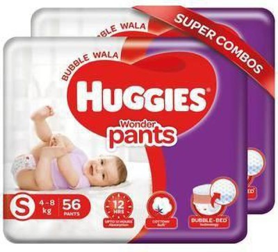 Huggies Dry Pants_S 56_Combo - S(112 Pieces)