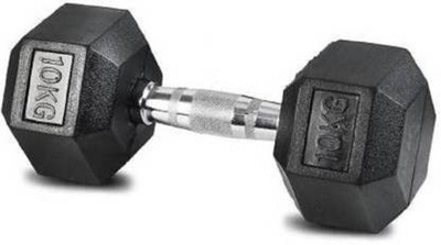 Modkart Hexa Dumbbell single (10kg*1) Hexagon Dumbbell for Home Gym Workout Fixed Weight Dumbbell(10 kg)