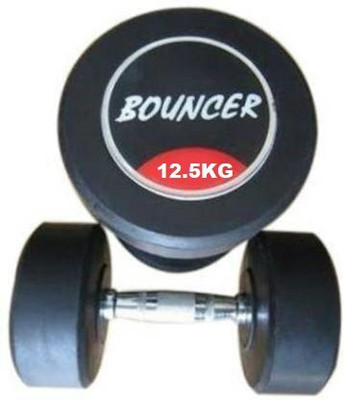 HACKERX Pair of 12.5KG X 2 Premium Quality Rubber Professional Bouncer Fixed Weight Dumbbell(25 kg)