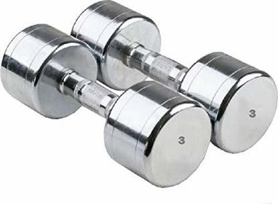gymfreak Pair of 3KG X 2 Premium Steel Fixed Weight Dumbbell(6 kg)