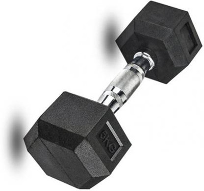 Modkart Best Quality Hexa Dumbbell single (5kg*1)Hexagon Hex Dumbbell for Home Gym Workout Fixed Weight Dumbbell(5 kg)