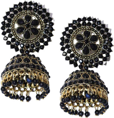 VAANYA Designer golden Jhumka earrings for women Party wear earrings Jhumka earrings fancy big for wedding Traditional Blue color Jhumka Alloy Jhumki Earring Alloy Jhumki Earring VAANYA Designer golden Jhumka earrings for women Party wear earrings Jhumka earrings fancy big for wedding Traditional Blue color Jhumka Alloy Jhumki Earring Alloy Jhumki Earring