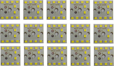 JIPNEX 15 Pcs 9 Watt MCPCB LED Bulb Raw Material WHITE Color Light Electronic Hobby Kit
