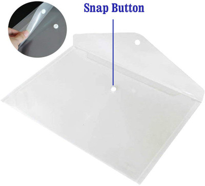 SHINING ZON Button File Folder Document File(Set Of 75, Transparent)