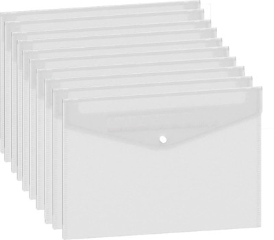 SHINING ZON Button Folder Document File(Set Of 20, Transparent)