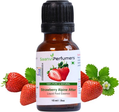 Saanvi perfumers Alpine Berry Attar Essence Edible Grade 15ml For Used in Tart, Complex Flavor, SweeTarts Candy, Ice Cream, Kulfi and Others Desserts Butter Liquid Food Essence (15ml) Strawberry Liquid Food Essence(15 ml)