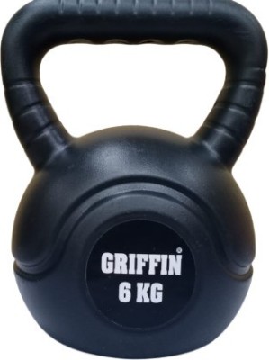 GRIFFIN 6 Kg Kettlebell Fixed Weights Home & Gym Fitness Workout Bodybuilding Weight Black Kettlebell(6 kg)