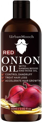 UrbanMooch Pure & Natural RED ONION OIL- For Hair Regrowth Hair Oil With Sandalwood & Rose Oil- Hair Oil(60 ml)