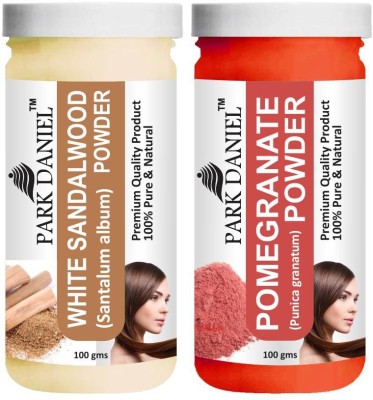 PARK DANIEL Natural White Sandalwood Powder & Pomegranate Powder Combo Pack of 2 Jars of 100 gms(200 gms)(200 g)