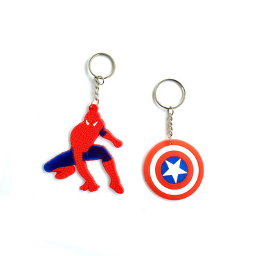 ShopTalk Spiderman & Captain America Shield Pack Of 2 Key Chain