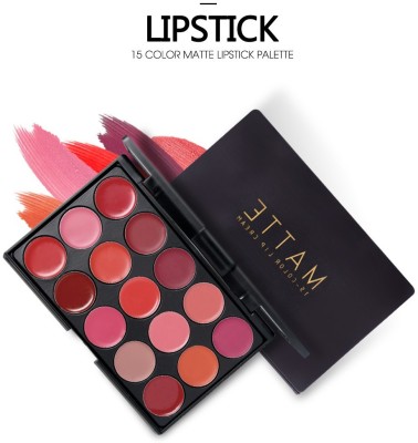 ADJD Perfect New Matte 15 Color Lip Cream Palette, Multi(MULTI COLOR, 15 g)