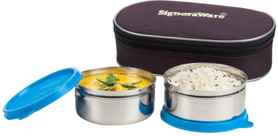 Signoraware SWMidDayMaxBlue 2 Containers Lunch Box(700 ml)