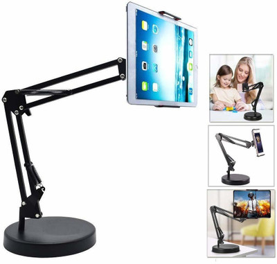 TECHGEAR Tabletop Metal Stand for /Tablet/Mobile Phones-Adjustable Multi Angle Long Arm Mobile Holder