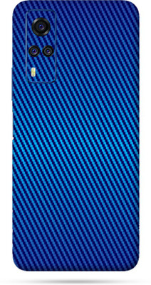 Jeeva Creation Vivo Y51A, vivo y51a Mobile Skin(Ultra Super 3D Blue Carbon Fibre Camouflage Skin With matte finish, 3D Blue Carbon Fibre skin)