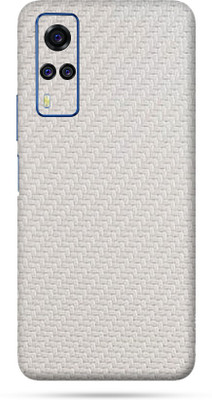 BUGGU Vivo Y51A Mobile Skin(Ultra Super White Carbon Fiber Skin With High Matte Finish., Mobile Skin (Back+Side+Camera))