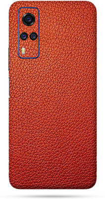 Jeeva Creation Vivo Y51A, vivo y51a Mobile Skin(Ultra Super Red Leather Skin With matte finish, Red Leather skin)