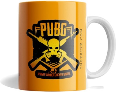 Prink Pubg Printed Inner Black Coffee |Winner Winner Chicken Dinner Coffee | Game Coffee| Pubg Lover Coffee | Gifts For Friends & Kids |Microwave & Dishwasher Safe Ceramic Coffee Mug(330 ml)