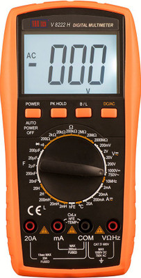 VAR TECH LCR Digital Multimeter V 8222 H,1000/750 V DC/AC Digital Multimeter(Black, Orange 2000 Counts)