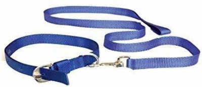 ALCAZAR Nylon Collar and Leash Set (Size - Medium) for Medium Dogs - Like Labrador, Golden Retriever etc (Color - Blue) Width -1 inch Dog Collar & Leash(Medium, Blue)