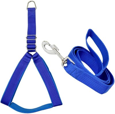 Pet Club51 Good Quality 1/2 inch Blue Puppy Body Harness Belt Dog Harness & Leash(Medium, Blue)