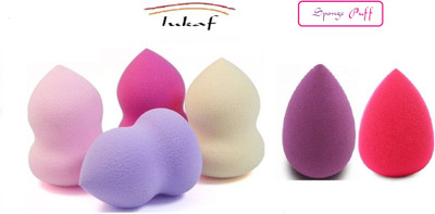 lukaf Sponge Puff Foundation Cream Powder Blender Puff Set of 6