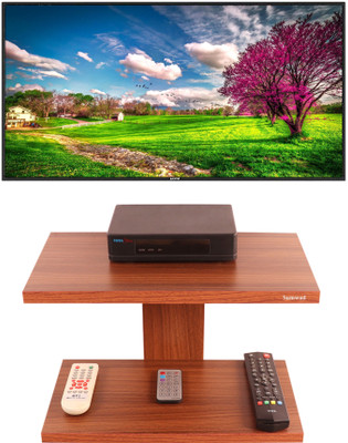 Sumwud Aai Set top box Stand Classic Walnut Particle Board Wall Shelf(Number of Shelves - 2, Brown)