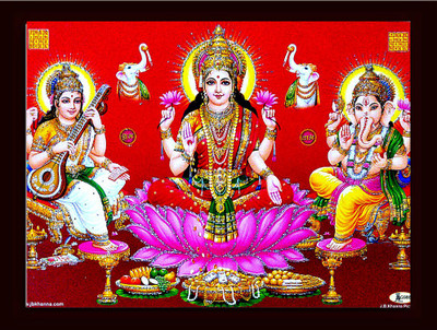 SUNINOW LAXMI GANESH SARASWATI Religious Frame