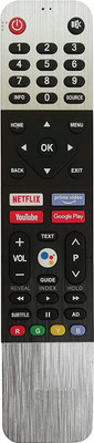 LipiWorld LED LCD Smart TV Remote Control (Without Voice Function) Compatible for with Function Netflix YouTube Prime Video Google Play  Nokia Remote Controller(Grey)