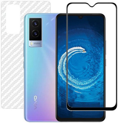 HOBBYTRONICS Front and Back Screen Guard for Vivo V21E(Pack of 2)