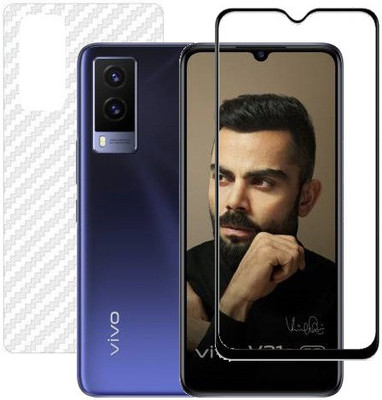 HOBBYTRONICS Front and Back Screen Guard for Vivo V21E(Pack of 1)