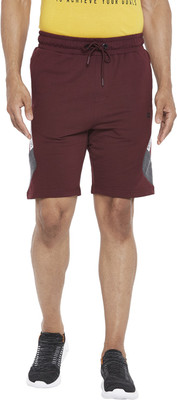 Ajile By Pantaloons Solid Men Maroon Regular Shorts