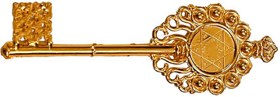 SHIVSHAMBHU Kuber Kunji Feng Shui Key for Luck and Success Decorative Showpiece  -  10 cm(Metal, Gold)