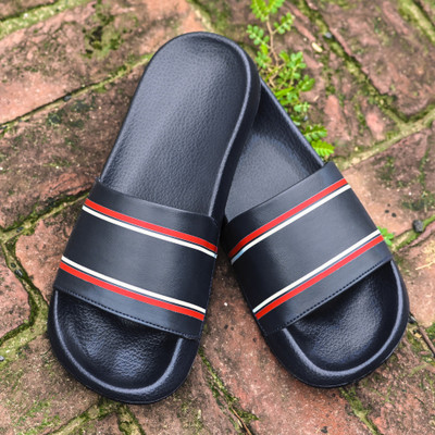 BUCIK Men BCK9051 Lightweight Comfort Extra Soft Summer Trendy Premium Stylish Party Slides(Blue , 6)