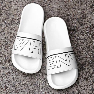 Bucik Men BCK9054 Lightweight Comfort Summer Trendy Premium Stylish Slides(White 6)