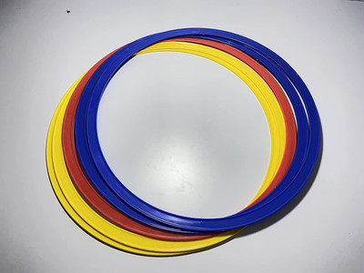 YMD 15inch Agility Ring Ladder Pack Of 12 Hoop Set(Multicolor)