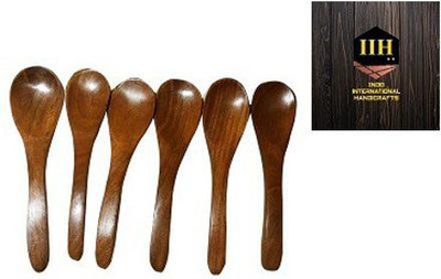 INDO INTERNATIOANL HANDICRAFT Wooden Serving Spoon Set(Pack of 6)