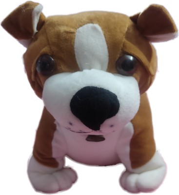 HA2S Soft Stuffed Sitting Dog - Soft Animal Toy for kids Brown  - 15 cm(Brown, White)