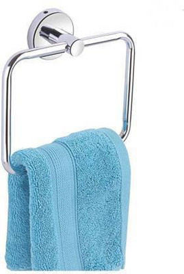 Redcroc Stainless Steel Towel Ring/Napkin Ring - Square Bathroom Towel Holder - Towel Hanger With (Pack Of 1) SIlver Towel Holder(Stainless Steel)