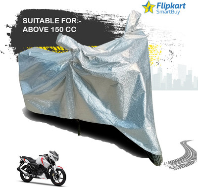 Flipkart SmartBuy Waterproof Two Wheeler Cover for TVS(Apache RTR 160, Silver)