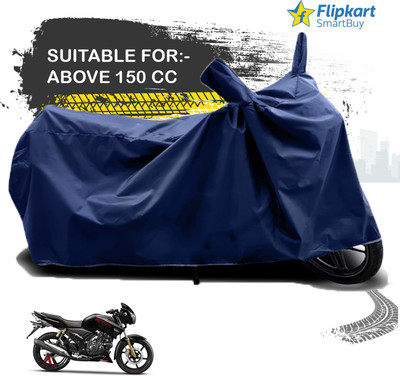Flipkart SmartBuy Waterproof Two Wheeler Cover for TVS(Apache, Blue)