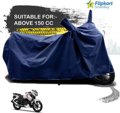 Flipkart SmartBuy Waterproof Two Wheeler Cover for TVS(Apache RTR 160, Blue)