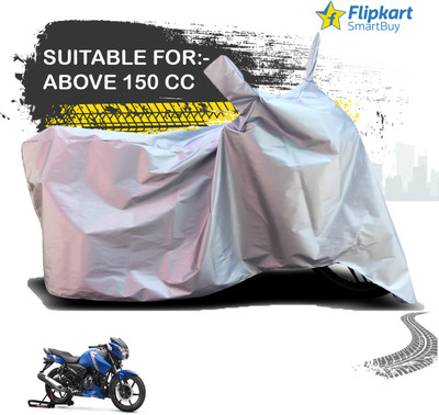 Flipkart SmartBuy Waterproof Two Wheeler Cover for TVS(Apache RTR 160 4V, Silver)