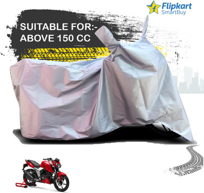 Flipkart SmartBuy Waterproof Two Wheeler Cover for TVS(Apache RTR 200, Silver)