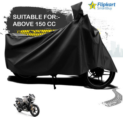 Flipkart SmartBuy Waterproof Two Wheeler Cover for TVS(Apache RTR 180, Black)