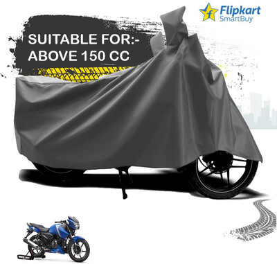 Flipkart SmartBuy Waterproof Two Wheeler Cover for TVS(Apache RTR 160 4V, Grey)