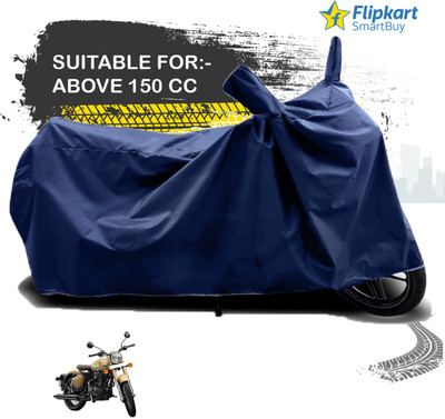 Flipkart SmartBuy Waterproof Two Wheeler Cover for Royal Enfield(Bullet 350, Blue)